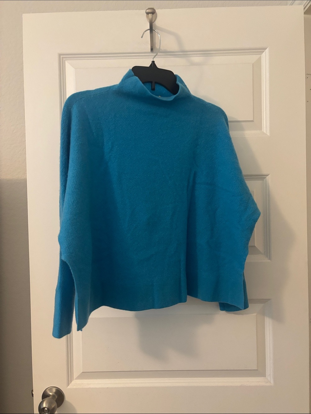 Maeve Anthropologie Turquoise The Shea Oversized Boxy Cashmere Sweater SZ XL